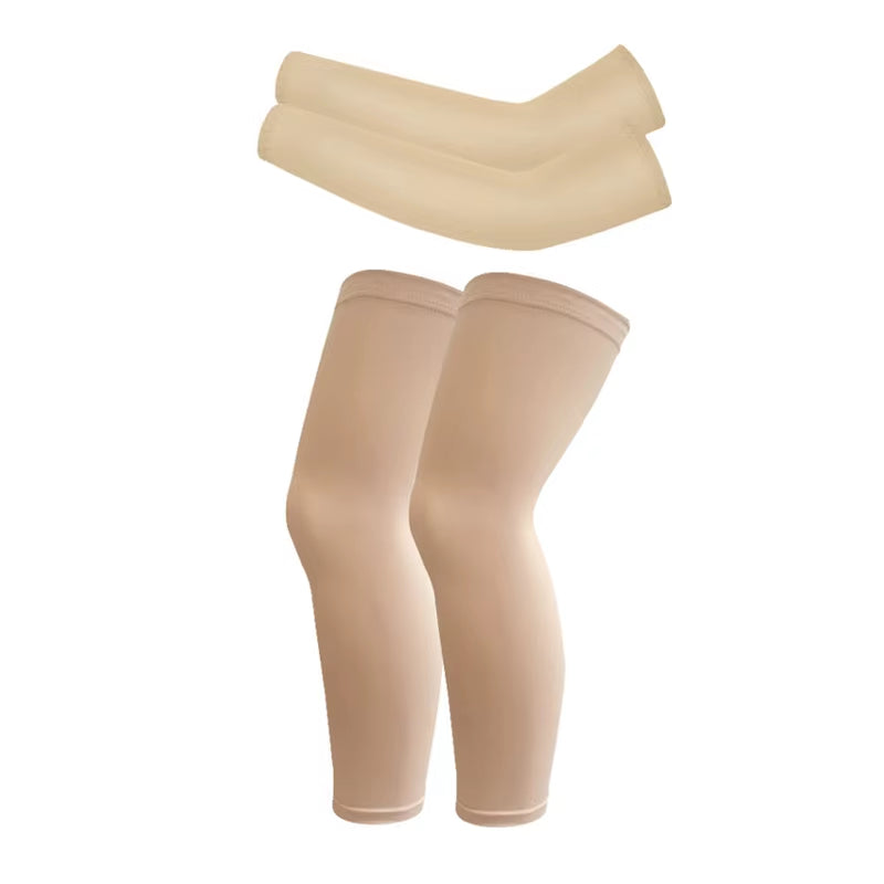 1 Set Arm/Leg Sleeves for Kids UV Sun Protection Sleeves Compression Sleeves Cooling Arm Cover Boys Girls Outdoor Sports