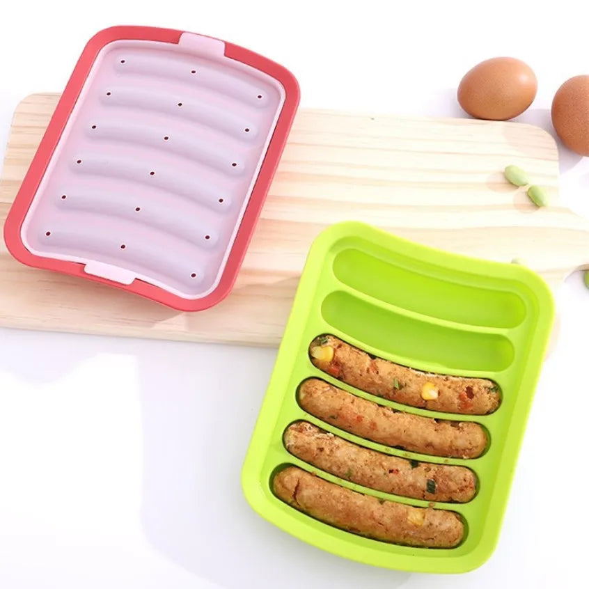 Silicone Sausage Maker Mold DIY Handmade Hamburger Hot Dog Reusable Kitchen Accessories Gadget for Cake Baking Pie