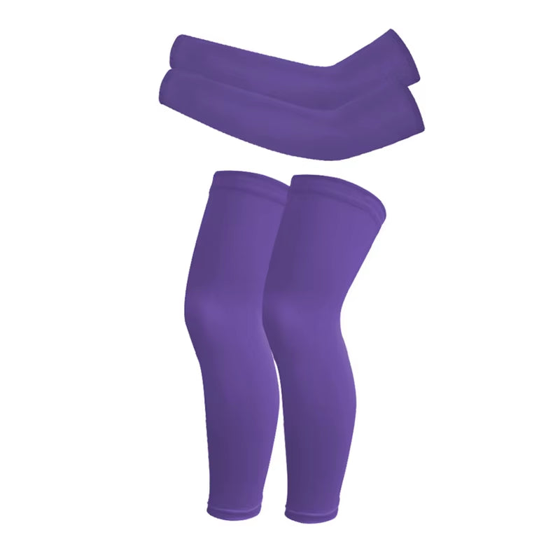 1 Set Arm/Leg Sleeves for Kids UV Sun Protection Sleeves Compression Sleeves Cooling Arm Cover Boys Girls Outdoor Sports