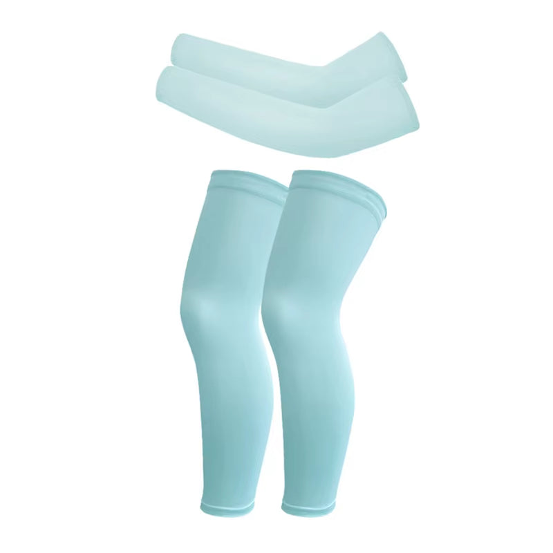1 Set Arm/Leg Sleeves for Kids UV Sun Protection Sleeves Compression Sleeves Cooling Arm Cover Boys Girls Outdoor Sports